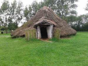 Flag Fen; reconstructed Iron Age roundhouse