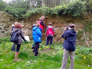 Surveying the north east side of Colchester's Roman Walls